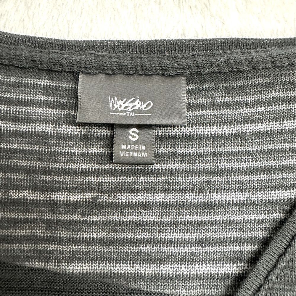 Mossimo black textured sheer fabric shark‎ bite tank top NWT size S - Picture 5 of 10